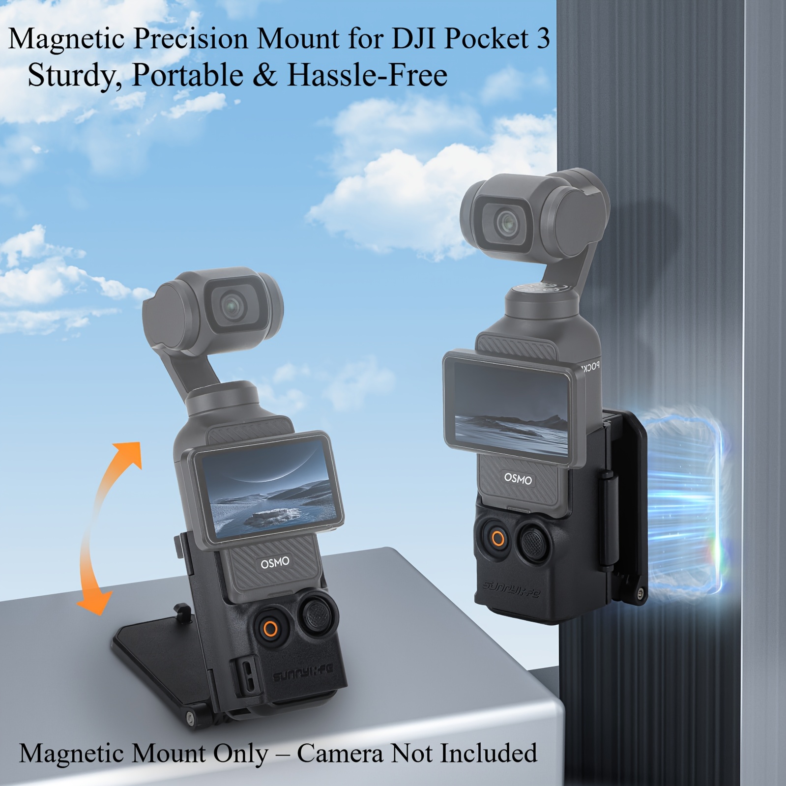 Temu 1Db Home Times MáGneses Dji Pocket 3 Mount - Hordozható, ÁLlíTható, CsúSzáSmentes SzilikonpáRna, TöBb SzöGben, ErőS ÉS TartóS Asztali ÁLlváNy-image