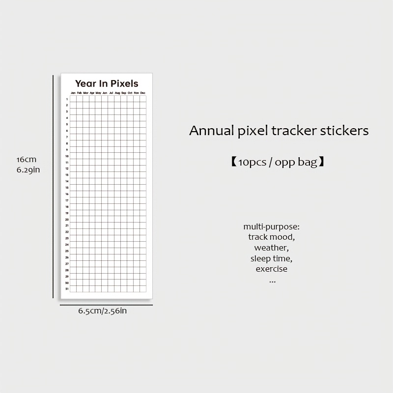 TEMU 1 Paquete de 10 Hojas de Stickers, 365 Días de Stickers de Control , Stickers para Seguimiento de Hábitos de Control de Lectura de Estado de
