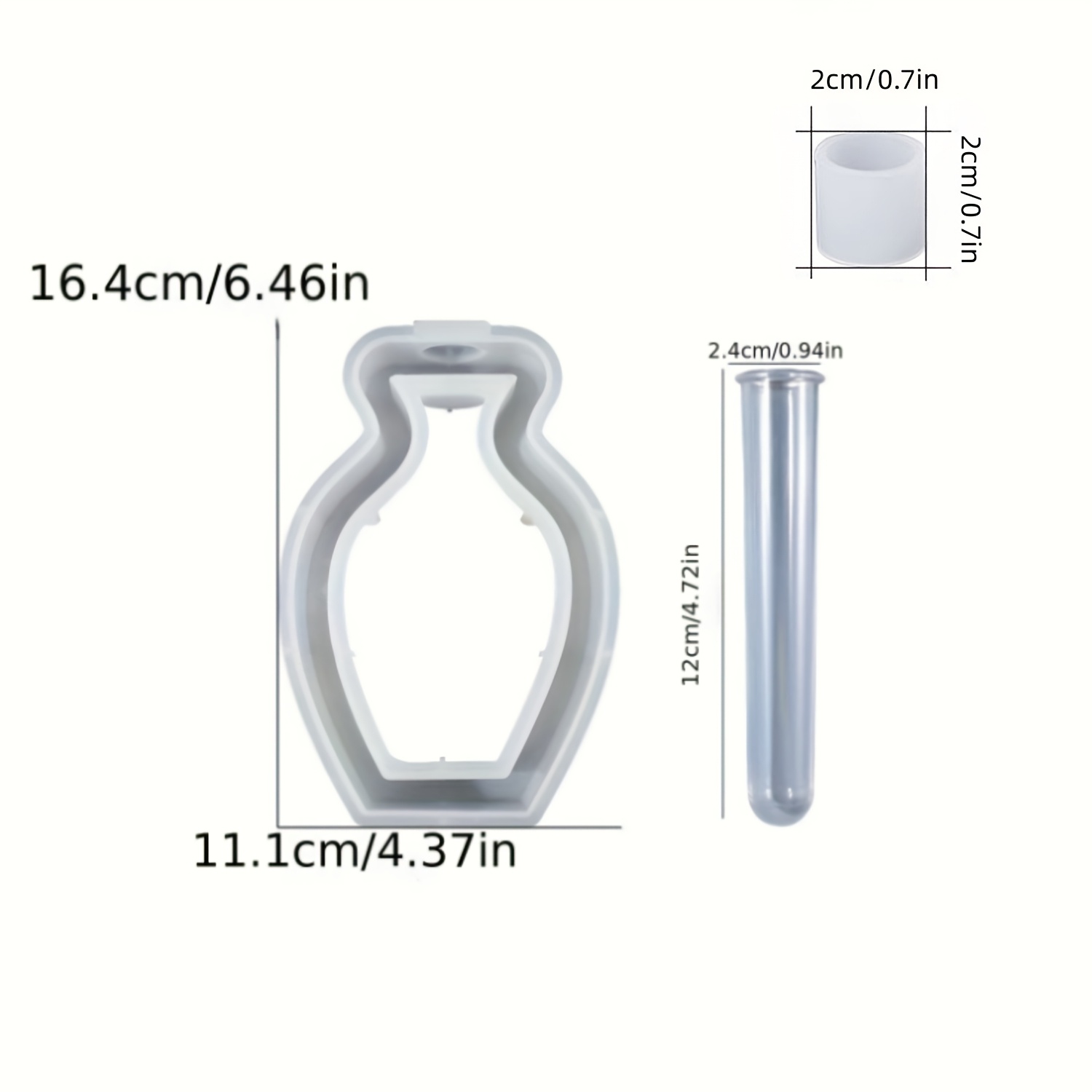 E-shop Tonform Hohle Hydroponische Reagenzglas Vase Silikonform, Kann mit Harz, Gipszement, Betongießen, Geeignet für Handgemachte Geschenke und