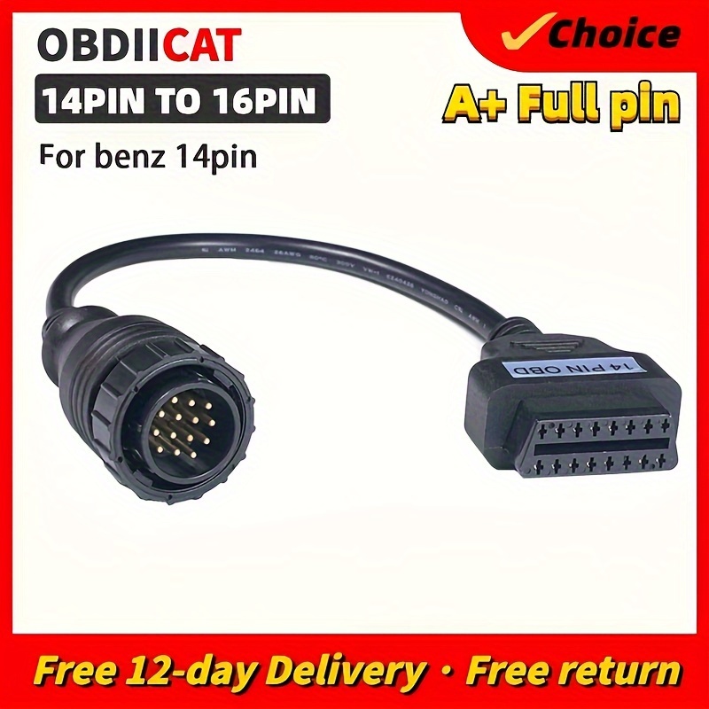 E-Car Connection Universal 38 Pin Male to 16 Pin Female OBD OBD2