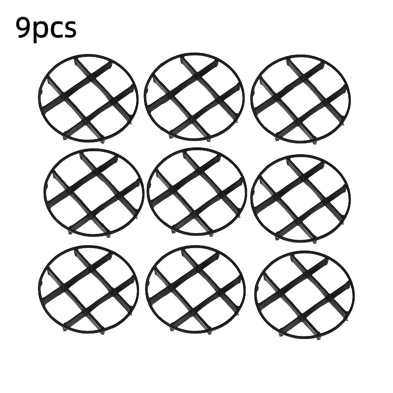 TEMU 9pcs Grid-designed Flowerpot Trays, Flowerpot Supports, Breathable Circular Drainage Racks, Flowerpot Breeding Racks, Indoor And Outdoor Potted
