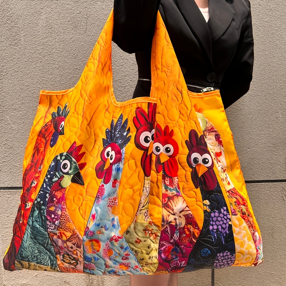 Bolsa de compras portátil de gran capacidad, ligera y plegable, bolsa de supermercado, bolso de mano y de hombro