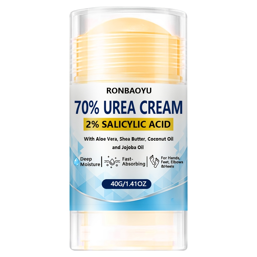 Image of Ronbaoyu 70% Urea 2% Salicylic Acid Foot Stick, Aloe & Shea Butter Infused, Hydrates Cracked Heels, Elbows Knees, Portable Exfoliating Balm For , Ideal Holiday Gift