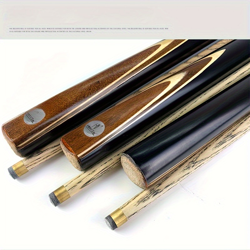 Universal English Snooker Cue, 10Mm Small Tip Cue, Cue for Billiard Clubs. Made of Ash Wood, a Two-Section Cue with Excellent Feel, Brass Joint And Brass Hoop