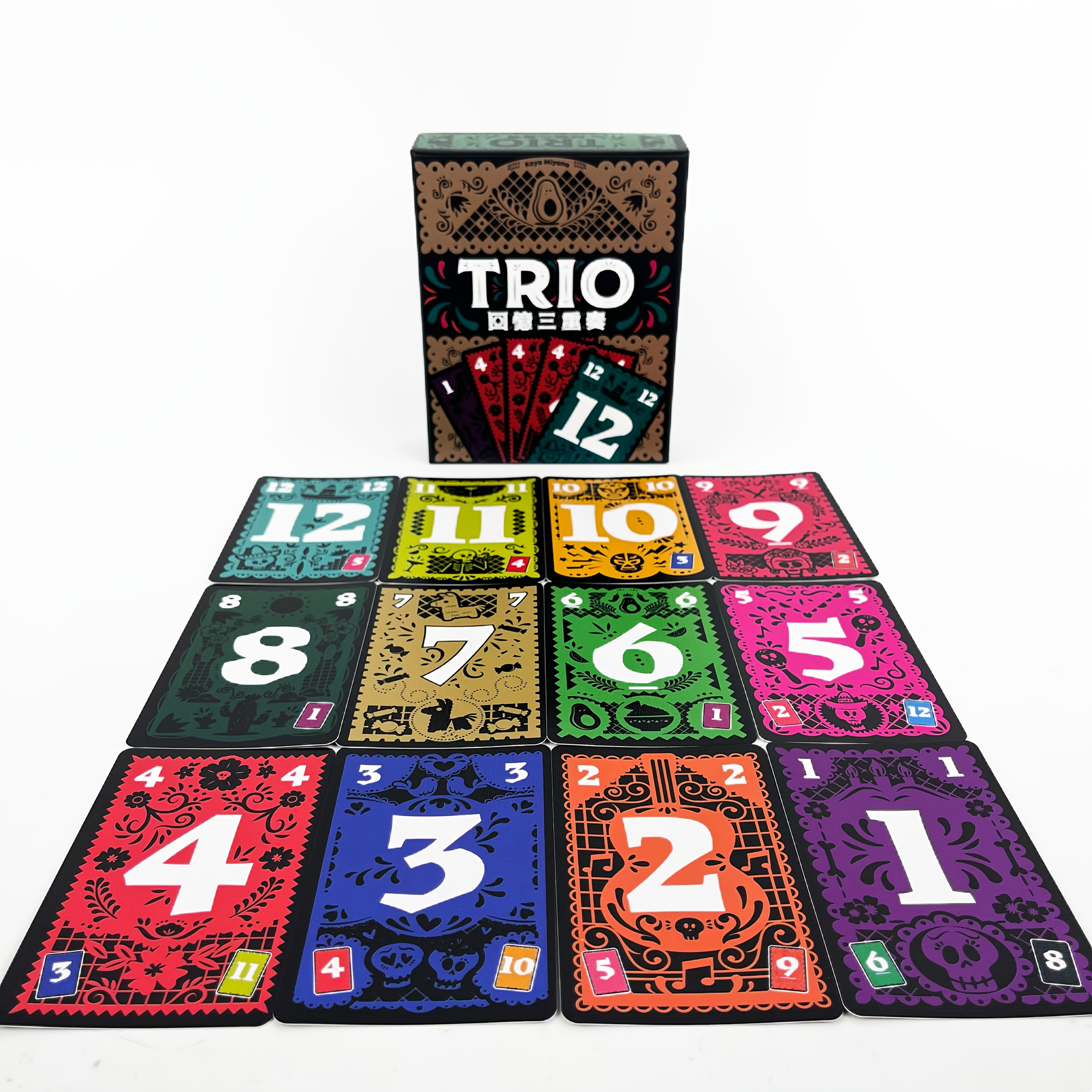 TRIO Strategy Board Game - Fun Family Fun Game with Colorful Cards, Music, and Illustrated Guidebook for Parties, Gatherings, and Family Game Nights, Party Game | Musical Elements | Colorful Cards | Card Stock Material