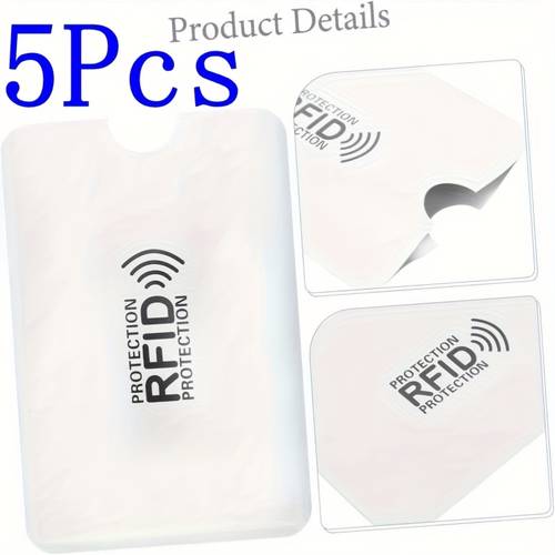 1 20 30 50pcs rfid card holder rfid blocking sleeves high quality credit card sleeves set rfid card protector portable durable rfid card sleeves for women men wallet silvery
