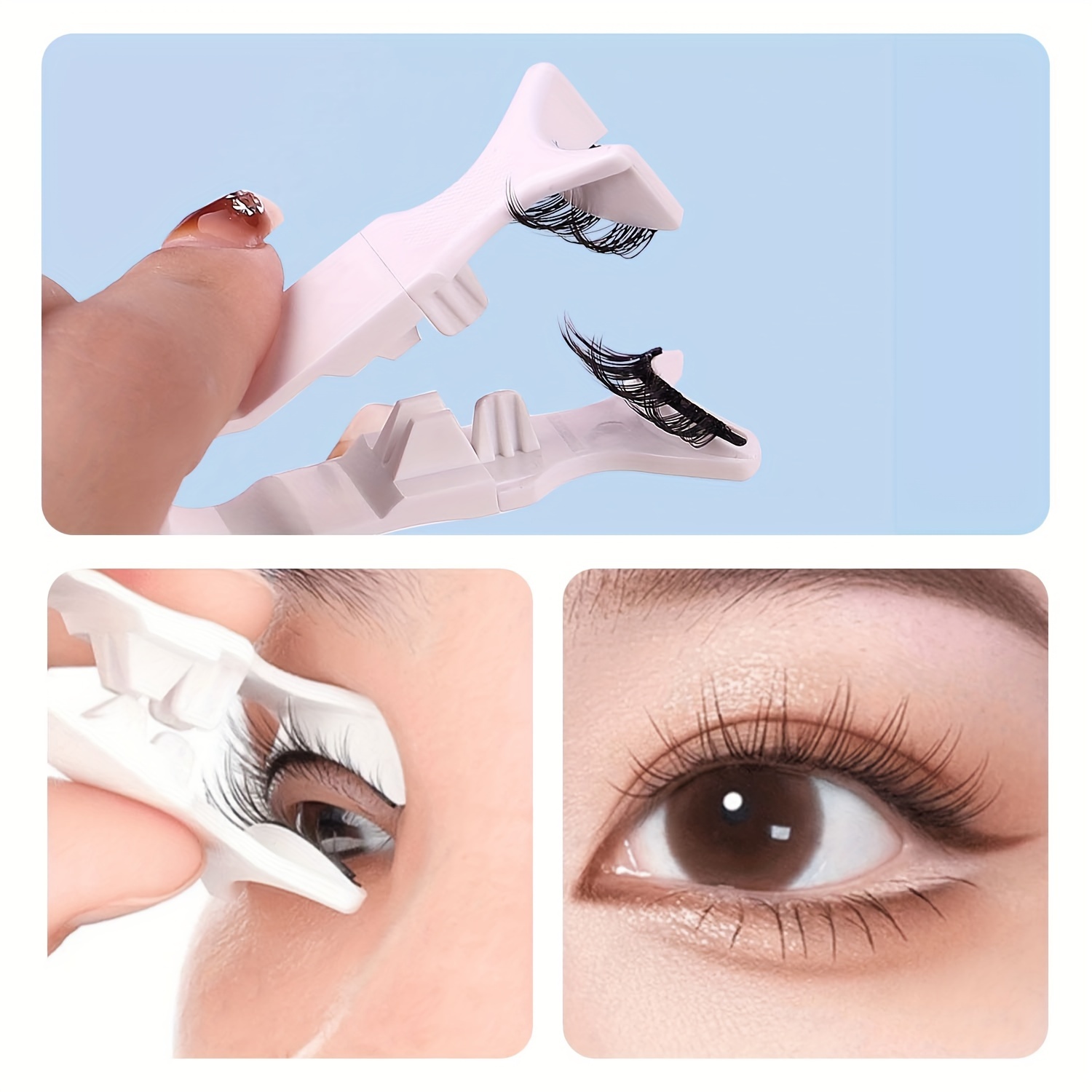 

Easy-to-use Magnetic Eyelash Curler - Lightweight, Portable Design For All Skin Tones, Durable Abs Material