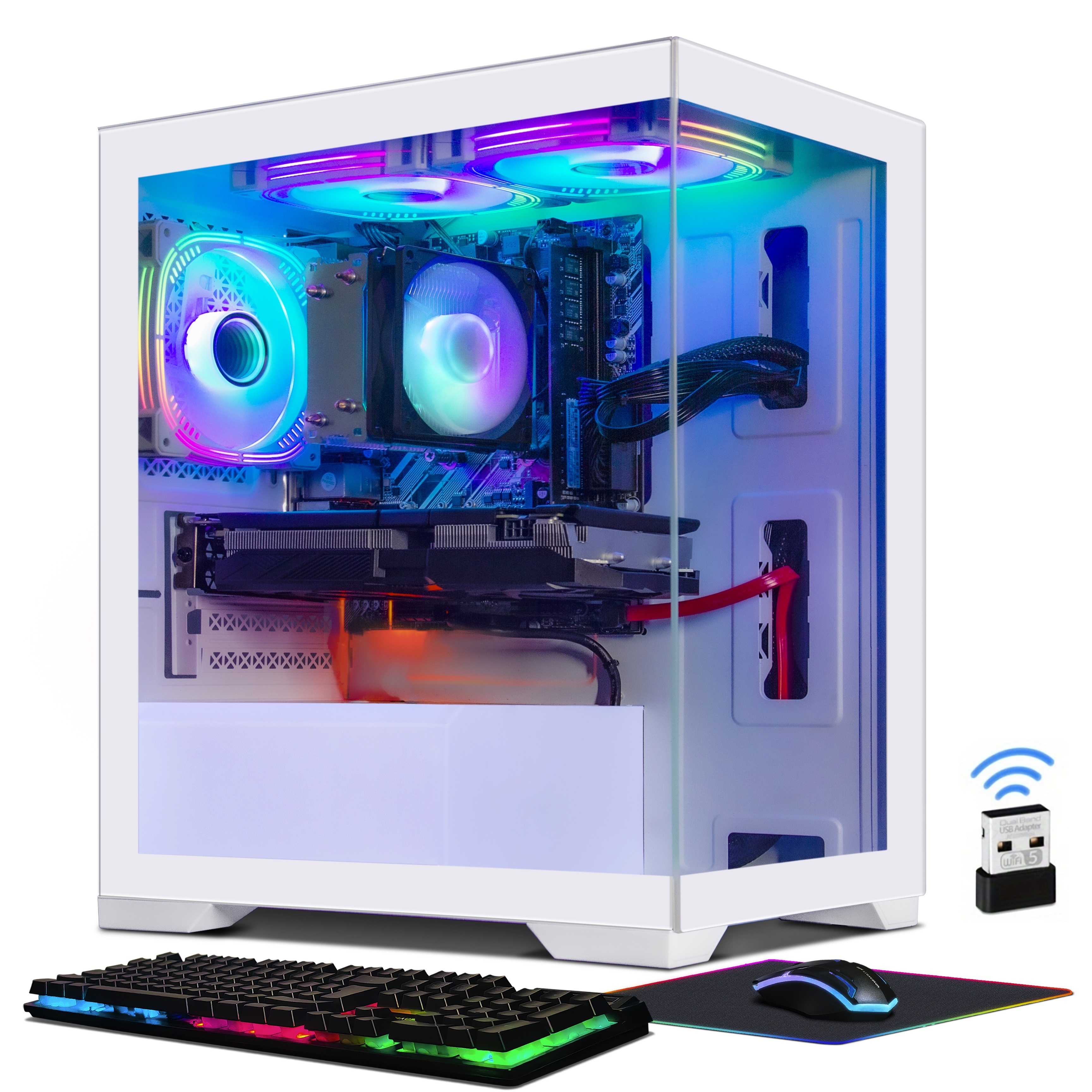 

Stgaubron Gaming Desktop Pc, Amd Athlon 3000g 3.5g, 16g Ddr4, 512g Ssd, 8g Gddr5, 600m Wifi, Wireless 5.0, Rgb Fan X 3, Rgb Keyboard & Mouse & Mouse Pad, W11h64