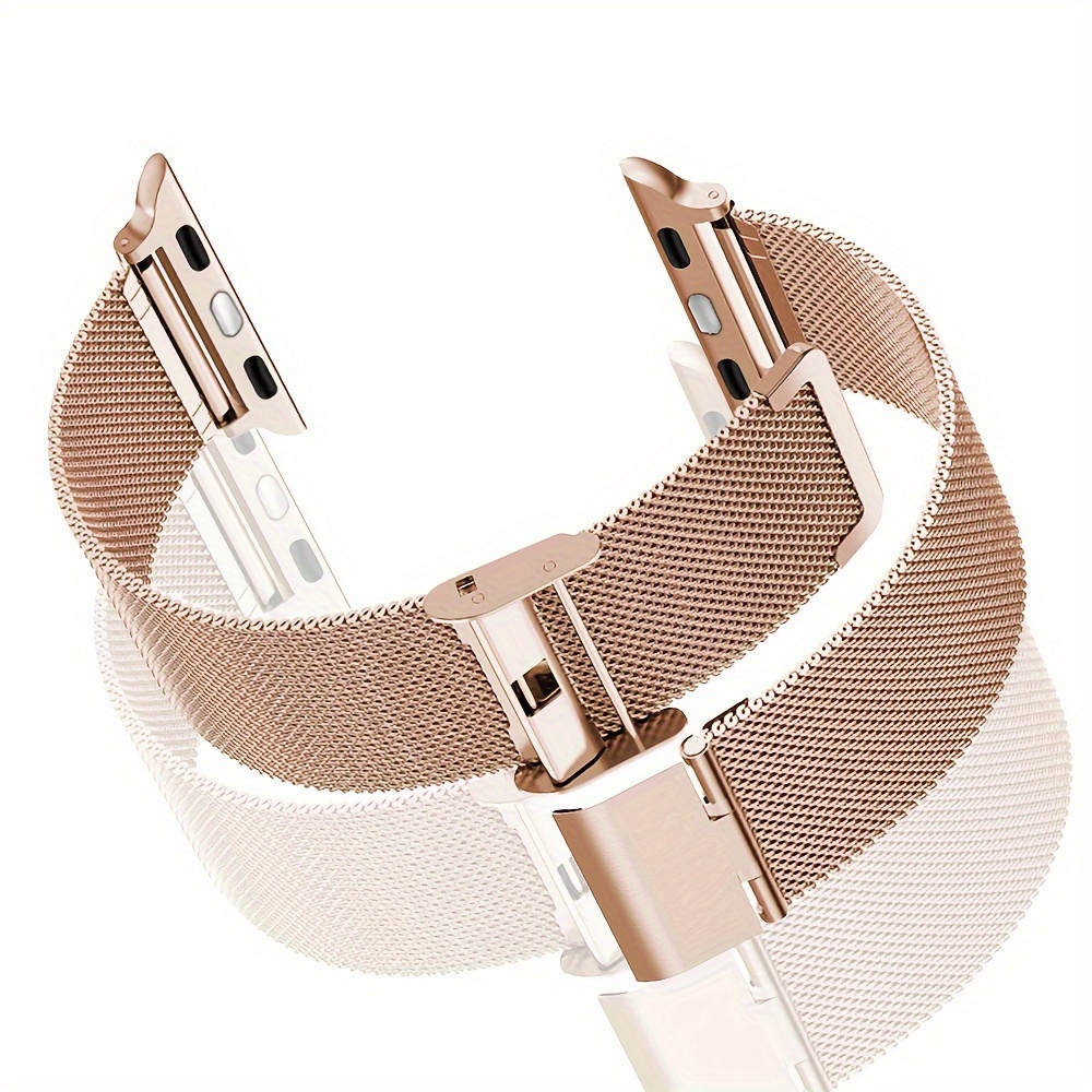 

Stainless Steel Mesh Strap For Apple Watch 10th Generation 46mm 42mm Iwatch /1 49mm Series 45mm 41mm Se 6 5 4 44mm 40mm 3 42mm 38mm Adjustable Strap For Men And Women, Lightweight Strap