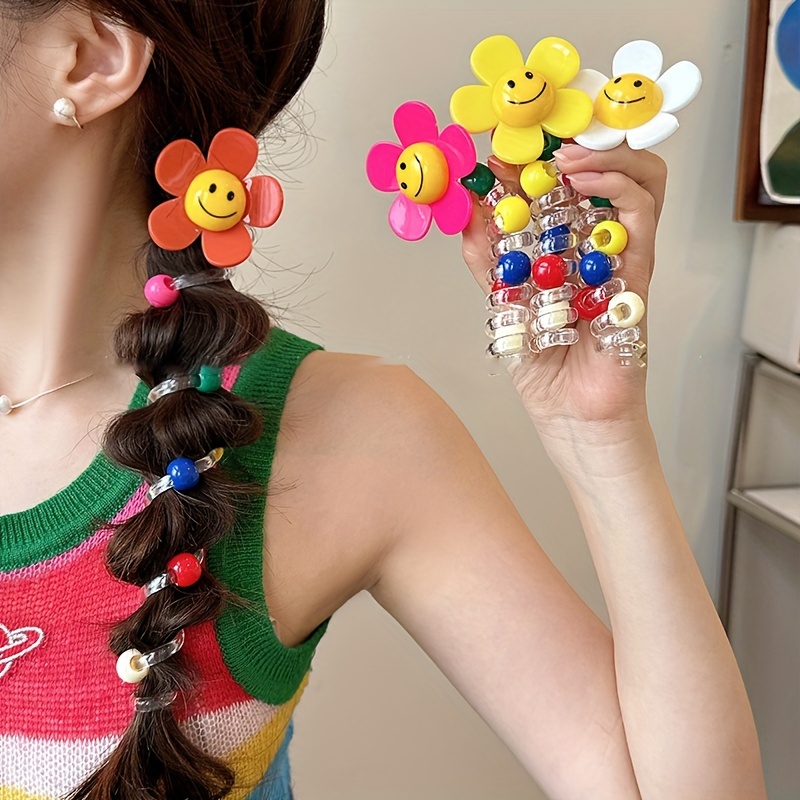 

4pcs Sweet Set - & Ponytail For Women And , Plastic