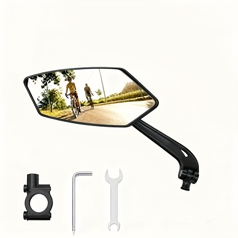 TEMU 1x 360° Draaibare Fietsspiegel - /Rechter Achteruitkijkspiegel voor Mountainbikes/Wegfietsen/E-Bikes, Breedhoekige Vijfhoekige