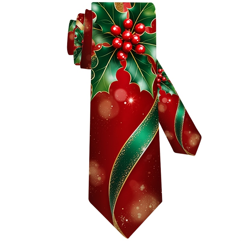 TEMU 1pc, Merry Christmas Print Necktie, Parties, Holidays, And Casual Attire, Accessory | Stylish Tie-perfect Gift For Men