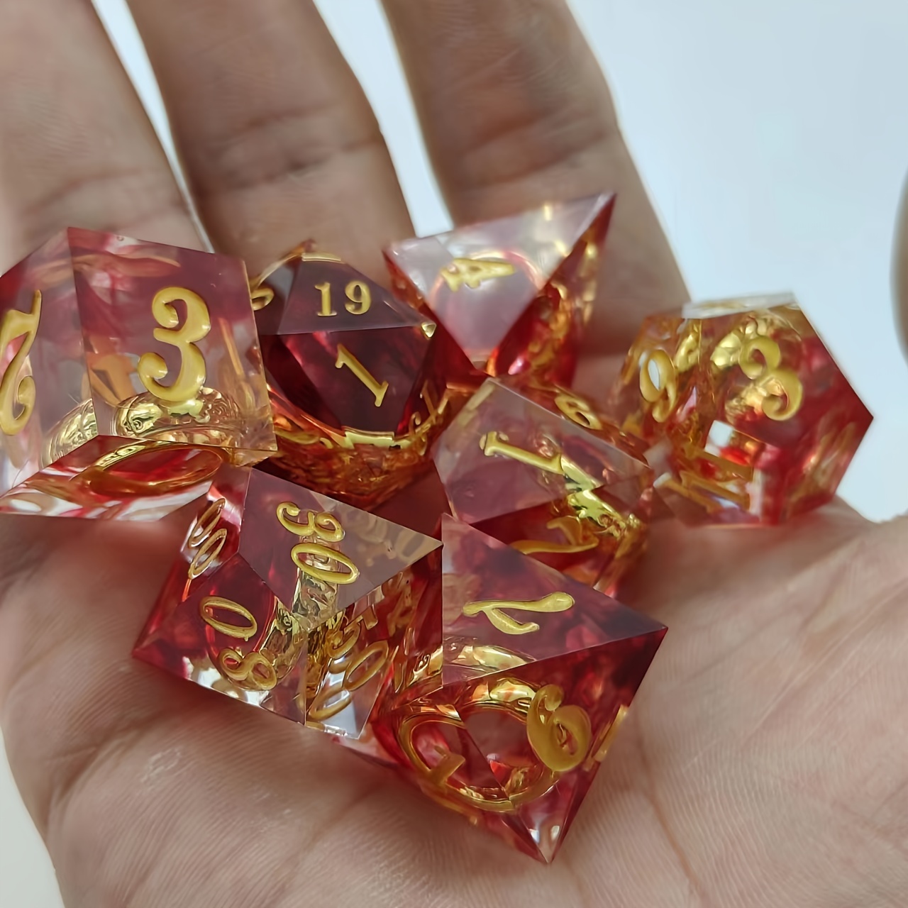 

Of The Rings, D&d Resin Dice Handmade Sharp For Role Playing Dice Rpg Pathfinder Table Game Dice, Dice D20 D12 D10 D% D8 D6 D4