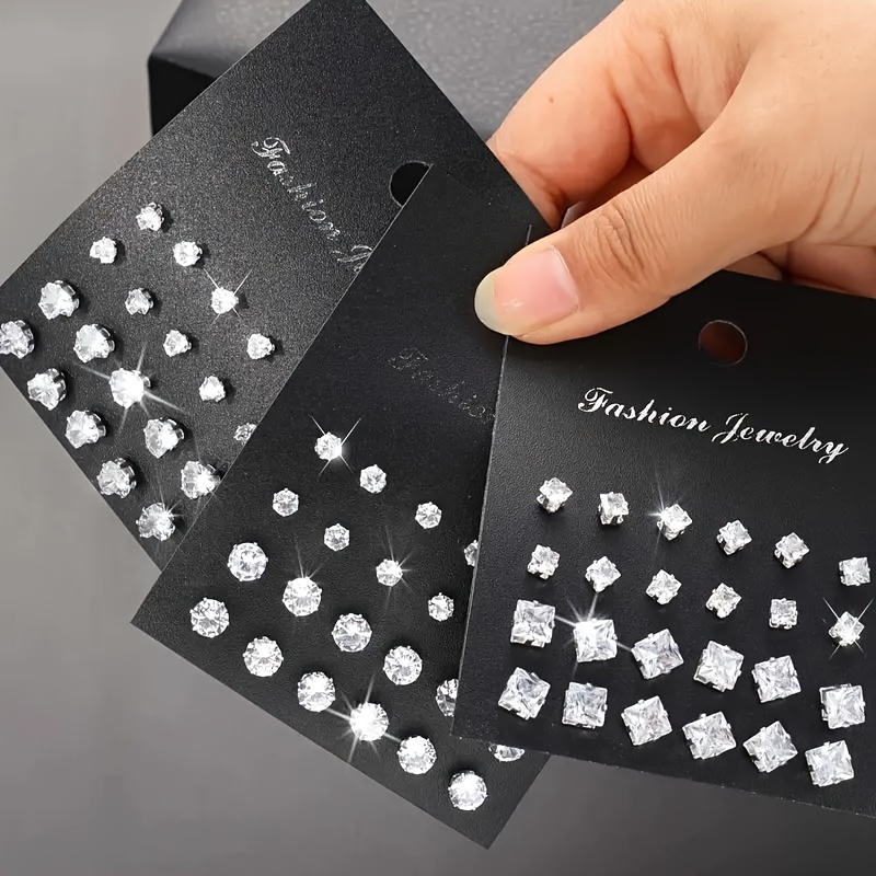 E-shop 72-teiliges Damen-Modell-Set mit geometrischen Herz-Ohrsteckern, klassischer vielseitiger Stil geeignet für den , Partys als Geschenk zu