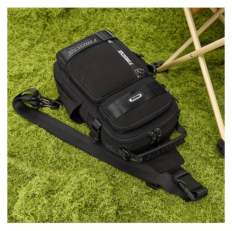 unisex chest backpack large capacity convertible crossbody handheld waist pack with multiple compartments padded shoulder straps waist clip for outdoor hiking gym travel durable casual outdoor bag 18 colors backpack for travel hiking essentials stylish outdoor gear secure zipper closure details 15
