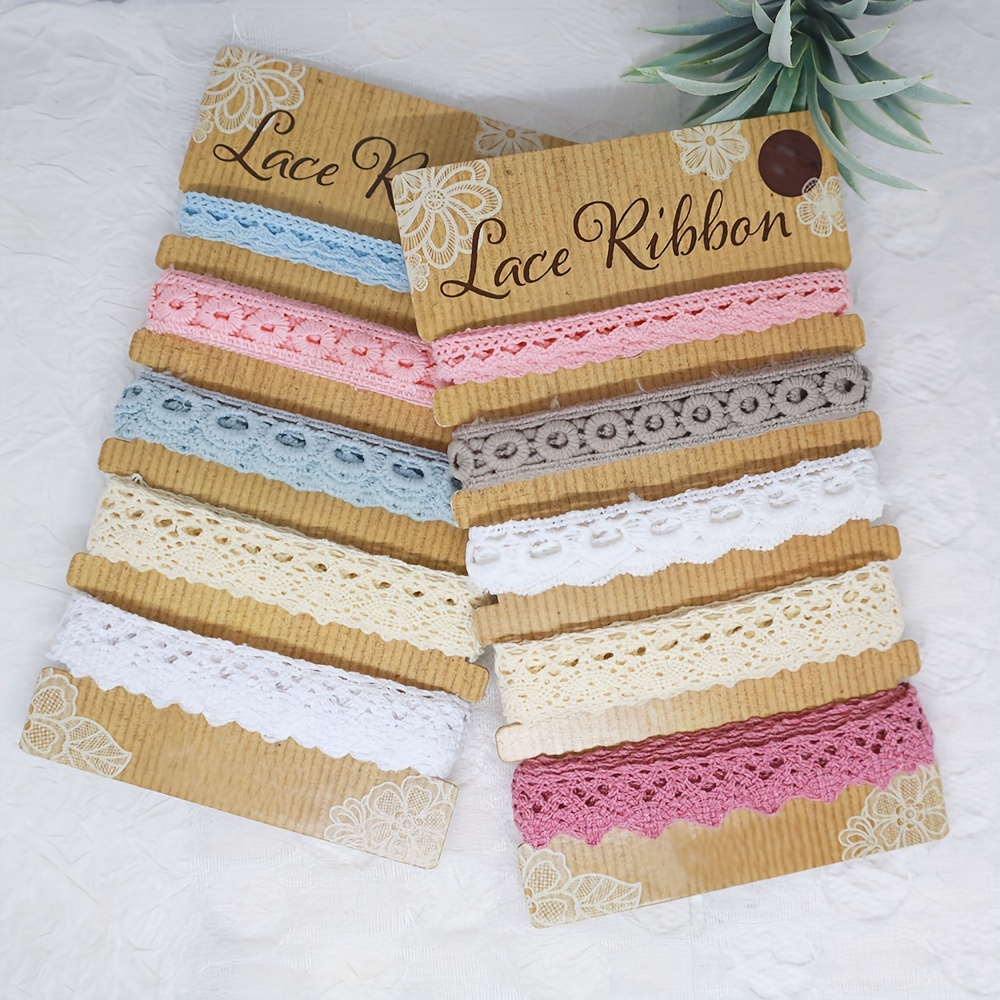 

5 Yards 1 Card Lace Lace Multi-color Combination Set Diy Shoes Suitcase Bag Hat Decoration Diy Hairband Headwear Flower Gift Packaging And Other Multi-purpose