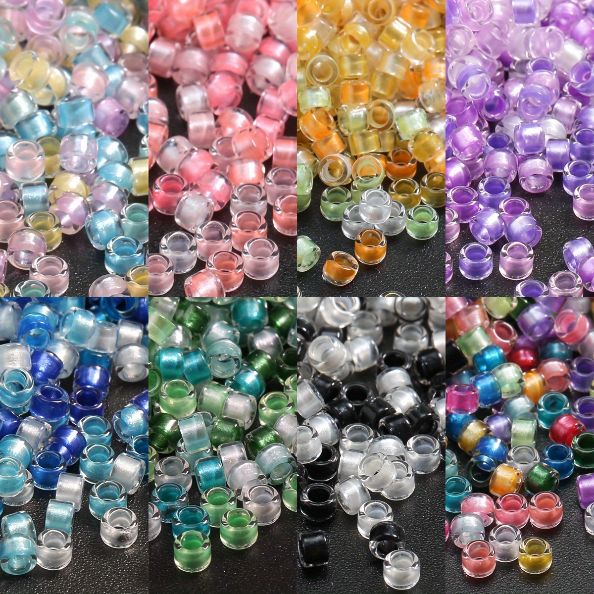 

Kit de perles de verre de 700 pièces - décontracté de perles rondes la de DIY et de loisirs - de perles arc-en- la d' uniques et de cadeaux