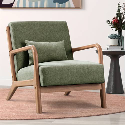 household furniture century modern accent chairs upholstered living room chairs with lumbar cushions reading armchairs suitable for bedrooms