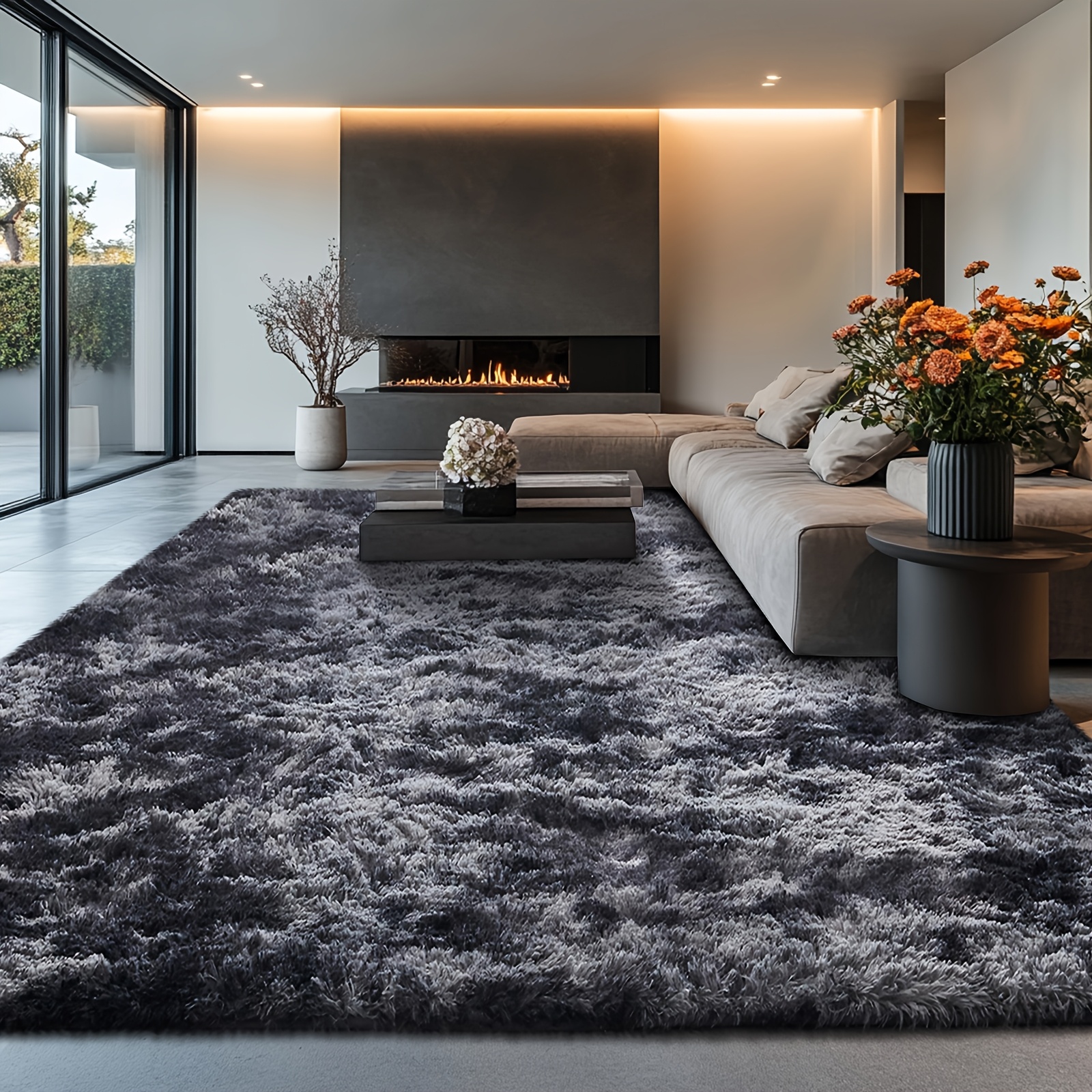 rugs for living room super soft fluffy shaggy area rugs for bedroom   plush indoor carpet for kitchen faux rug for room home decor housewarming gift door mat