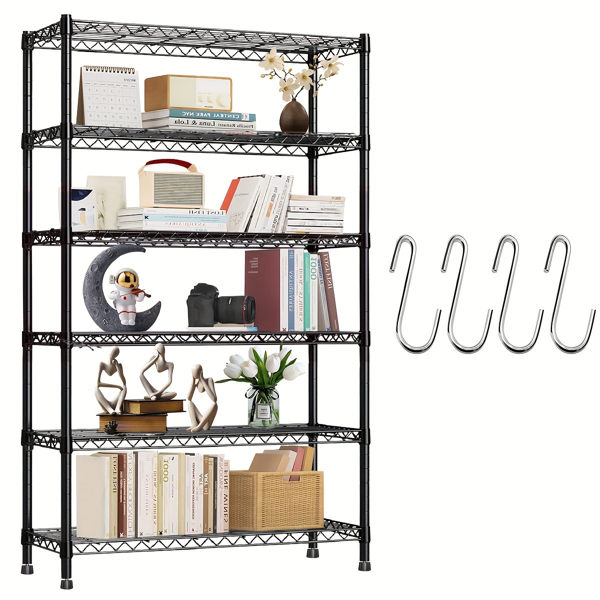 6 tier Heavy Duty Metal Wire Shelving Unit 2280lbs Capacity Temu