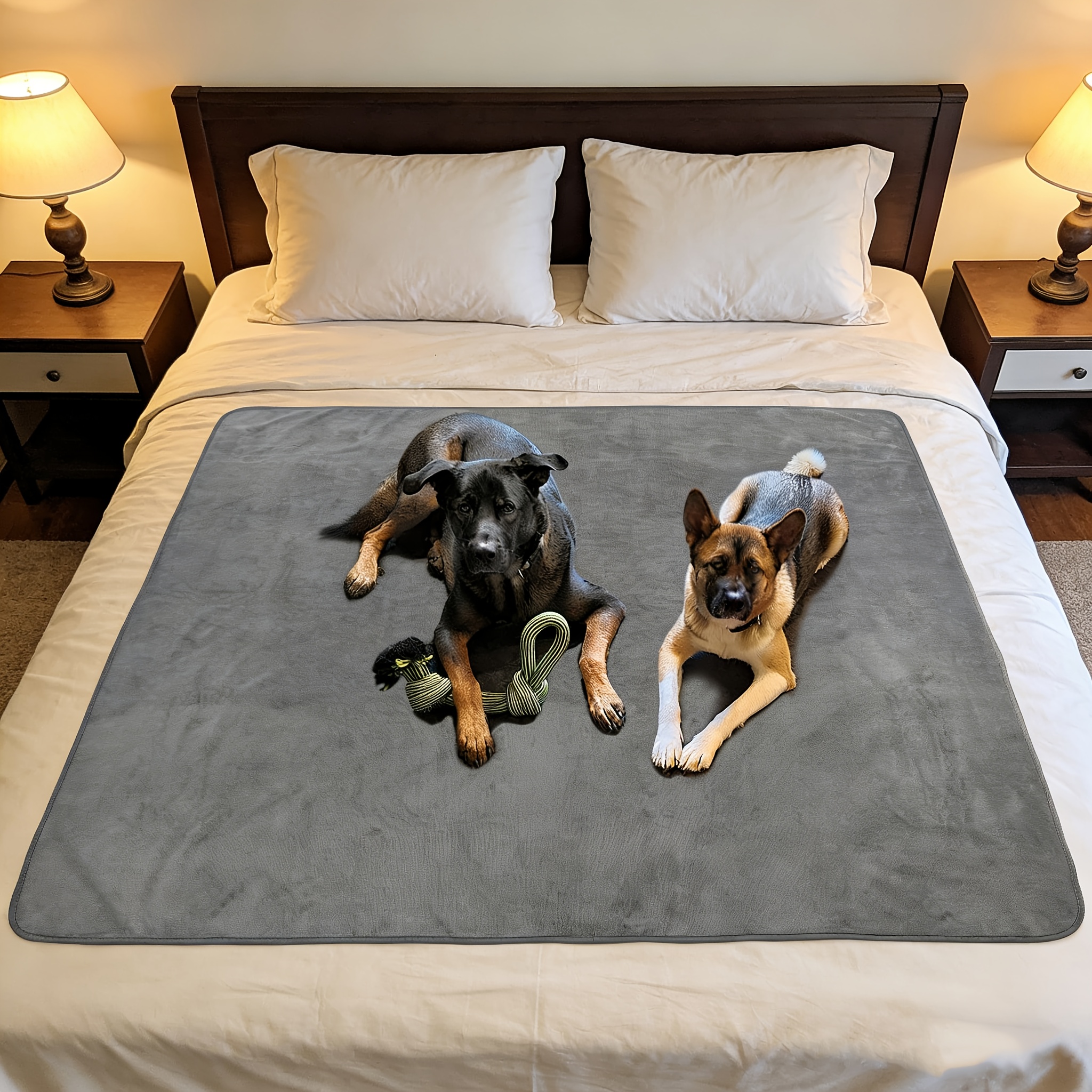 Image of Washable Outdoor Picnic/dog Training Mat: Reusable Litter Pad For Absorbing Dog Bedding, Anti Slip Puppy Training Mat, Suitable For Use , Fencing, And Animal Pens