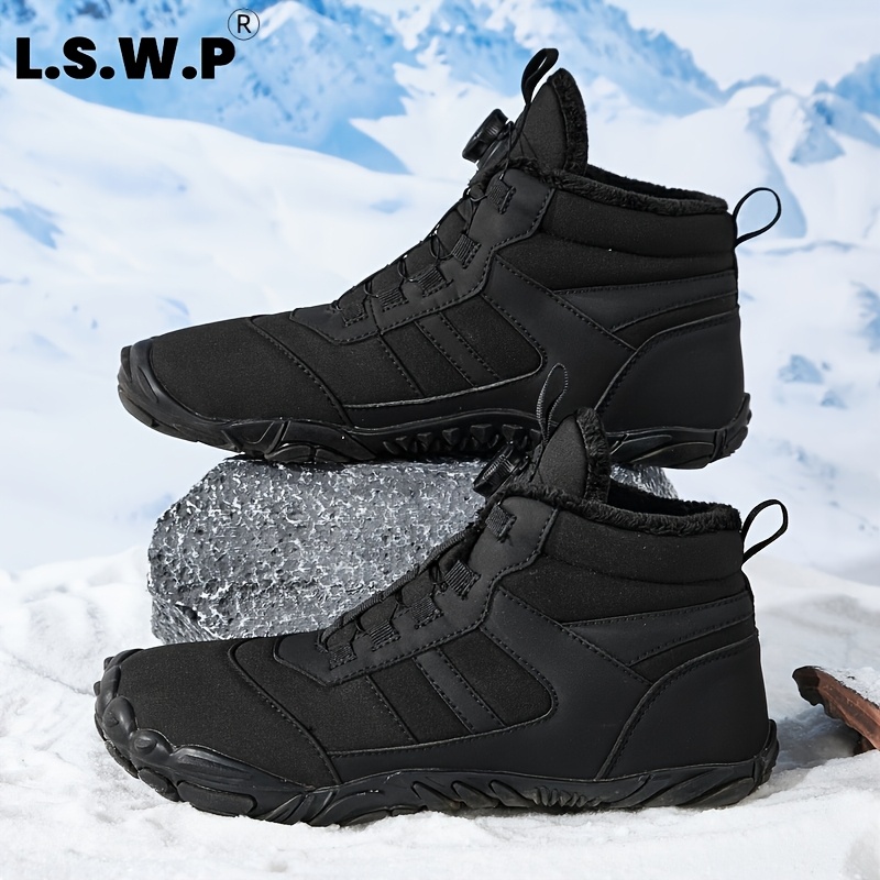 Men's Snow Boots for Outdoor Activities, Non-Slip Durable Soles