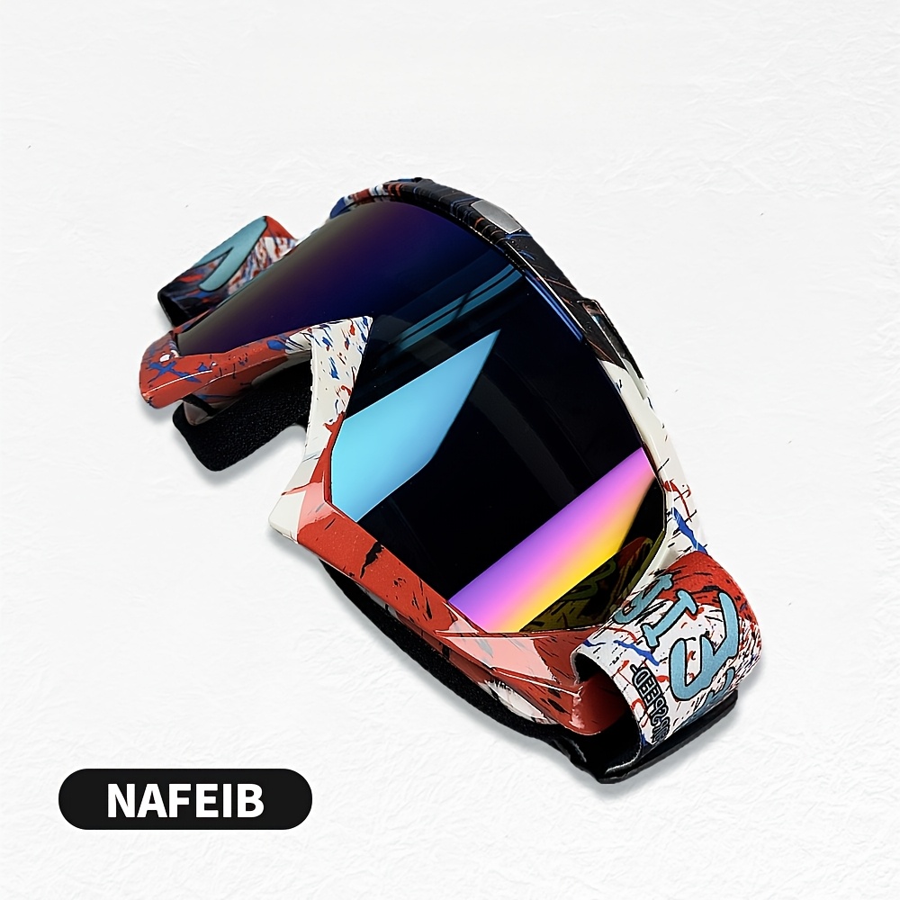NAFEIB Adjustable Anti-Fog Ski Goggles for Adults - Made from TPU Material, Featuring a Random Design, Perfect for Snowboarding, Skating, And Outdoor Skiing. These Durable Ski Goggles Are Great for Everyday Use And Make an Excellent Gift for Special