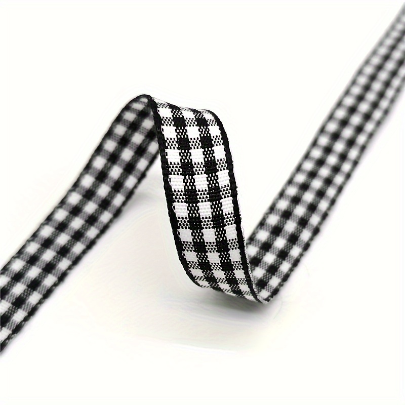 

10mm Lattice Plaid Ribbons Bow - Handmade Diy Accessories, 5 Yards Per Lot