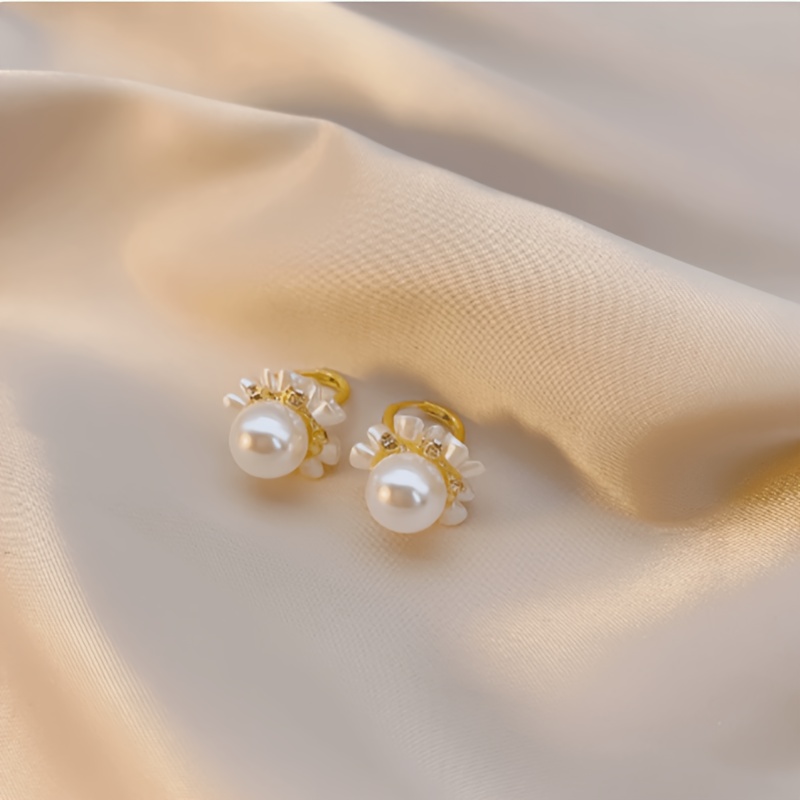 TEMU 1 Elegant Japanese And Korean Style Earrings With Delicate - Gift, Fashionable Jewelry, Elegant Accessories | Japanese Earrings