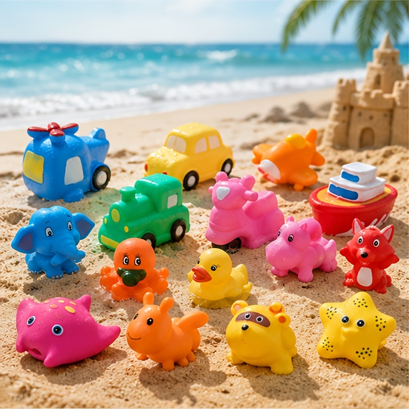 Bath Toys, Floating Rubber Toy Sets for Water Play