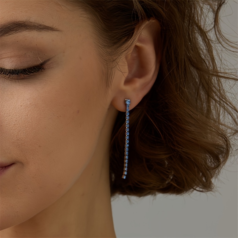 Women's Gorgeous Stainless Steel Colored Round Zirconia Earrings