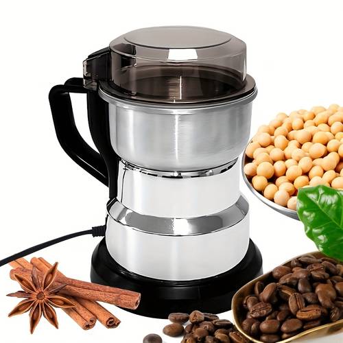 imagen del artículo molino eléctrico de acero inoxidable resistencia - multiusos para café, hierbas, , frijoles, especias - uso comercial/residencial con enchufe (110v) - molinillo de estilo /