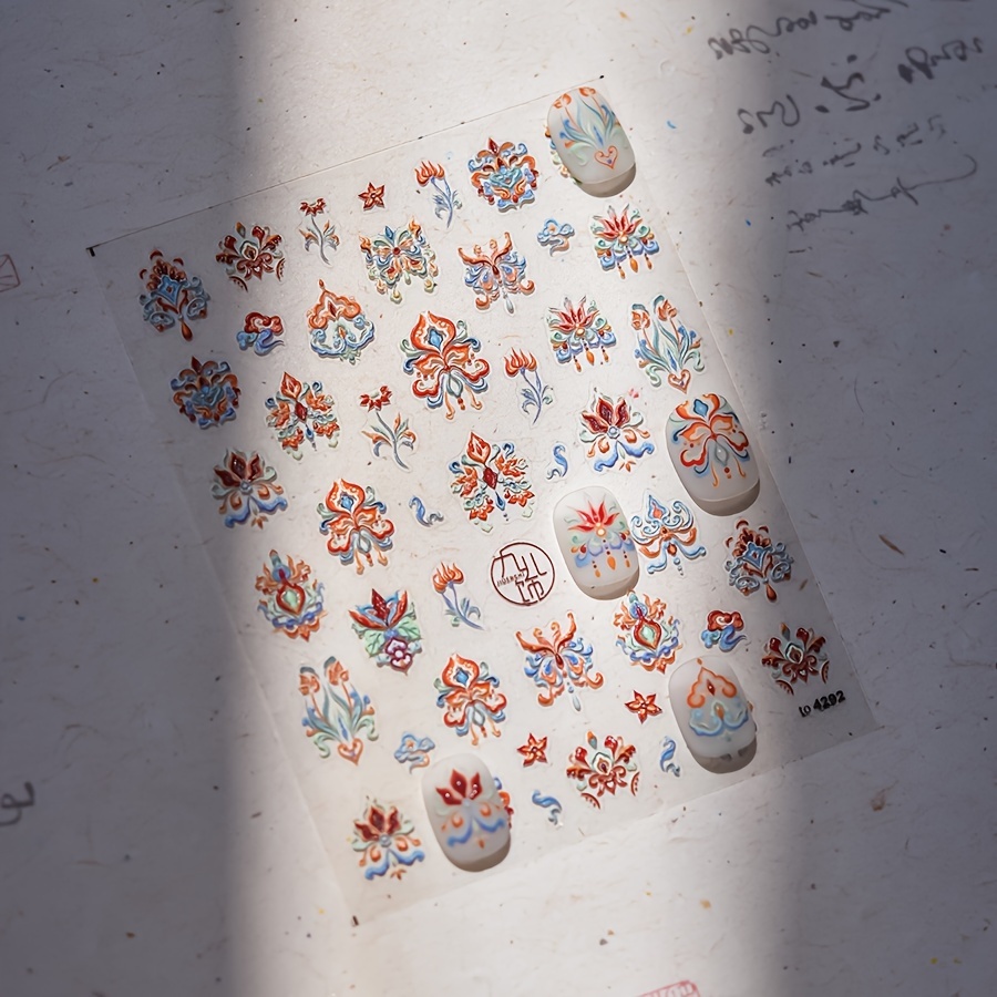 5d Embossed Cloud Pattern Art Stickers - -, Decals For Diy Manicure & Phone Decoration, Theme