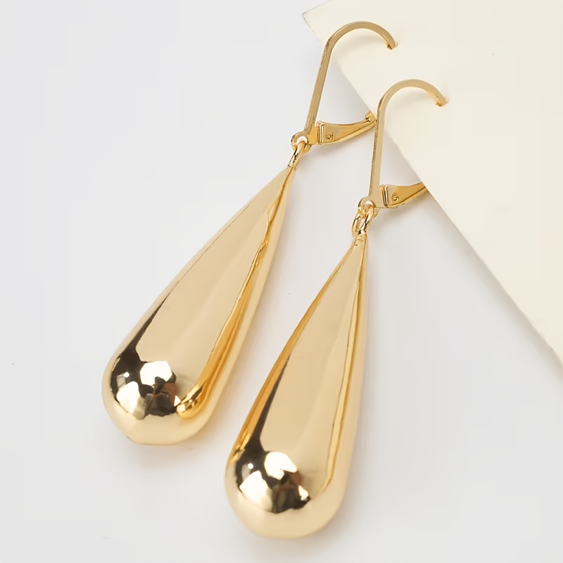 High-end Glossy Water Drop Ear Hooks, Easy Light Daily All-match Long Earrings
