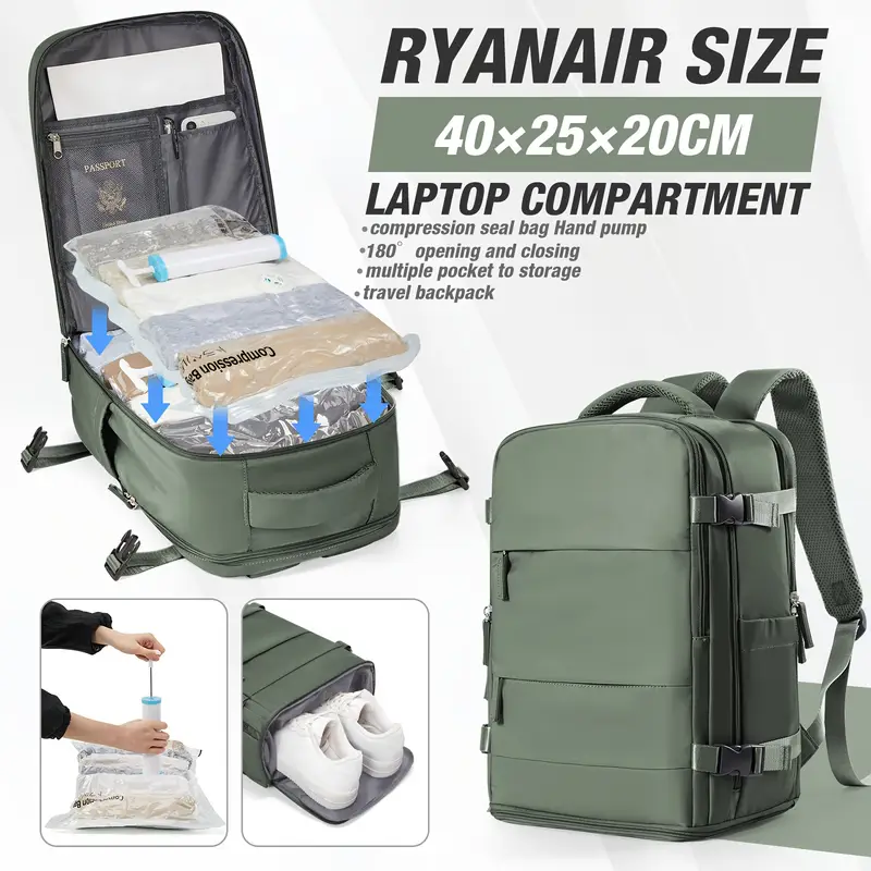 Travel Backpack 15.75 x 7.87 x 9.84inch with Vacuum Pack & Lockable Pocket * with New Aviation Regulations 15.75 x 7.87 x 11.81inch, Underseat Cabin Bag Ryanair 5.28gal, Large Capacity Carry-On ... Travel Backpack 15.75 x 7.87 x 9.84inch with Vacuum Pack & Lockable Pocket * with New Aviation Regulations 15.75 x 7.87 x 11.81inch, Underseat Cabin Bag Ryanair 5.28gal, Large Capacity Carry-On ...