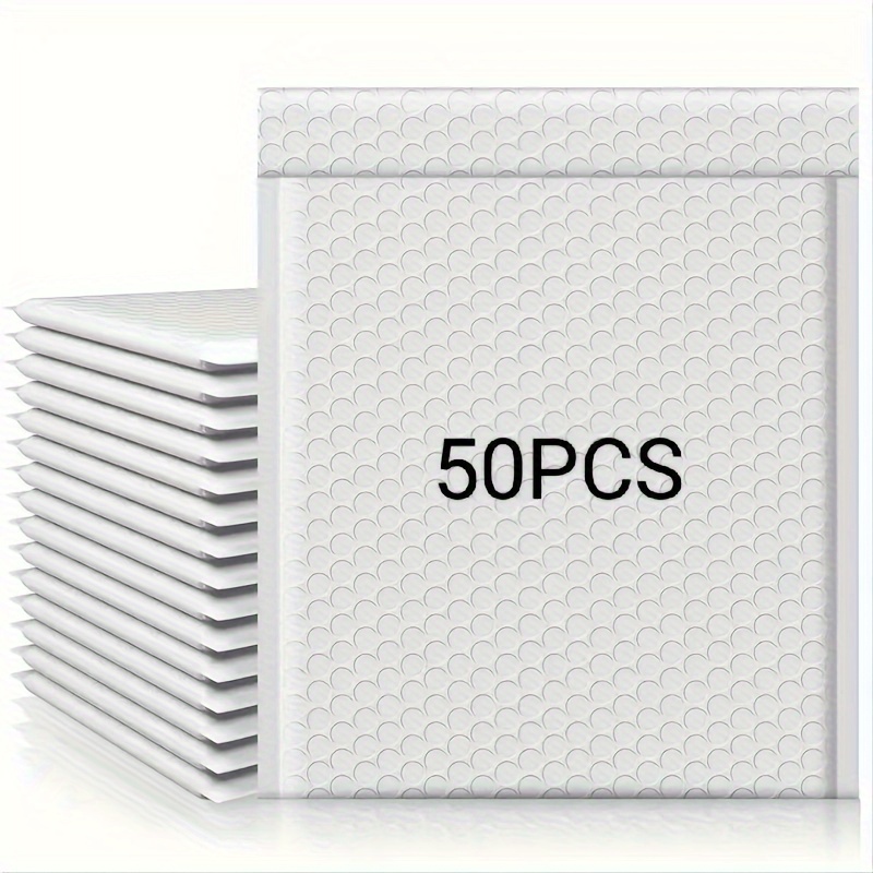 E-shop 50 Stück Weiße Sechseckige Mailers 9x11.8" - Selbstklebende, Wasserdichte Polyethylen Versandtaschen, Mittlere Größe für Kleidung, Kosmetik &
