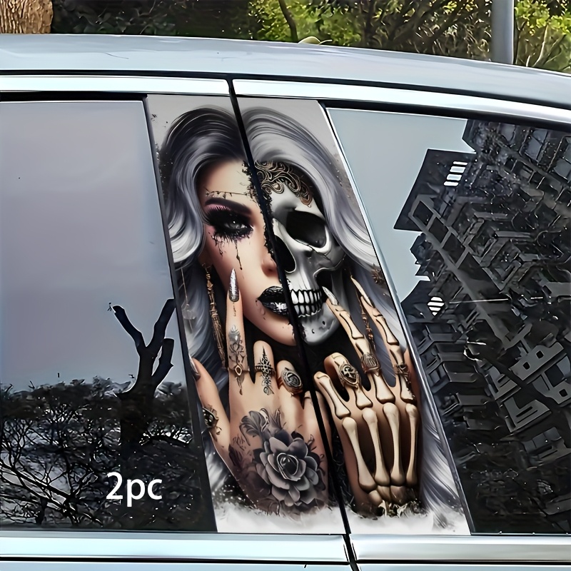 TEMU 2pcs & Girls Vinyl Door Stickers - Waterproof, Scratch-, Self-adhesive Decals With Glossy Surface For Stylish Exterior Decor, Scratchresistant Decals Design Durable Vinyl Stickers, Stickers