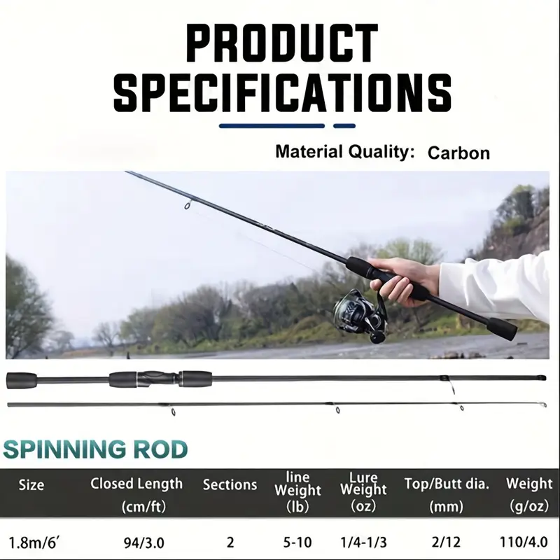carbon fiber fiberglass composite lure rod 1 8 meters 2 - Temu Finland carbon fiber fiberglass composite lure rod 1 8 meters 2 - Temu Finland