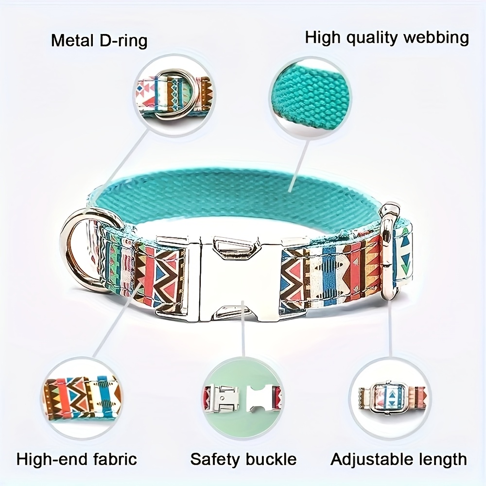 Adjustable Laser-Engravable Dog Collar - Striped Pattern