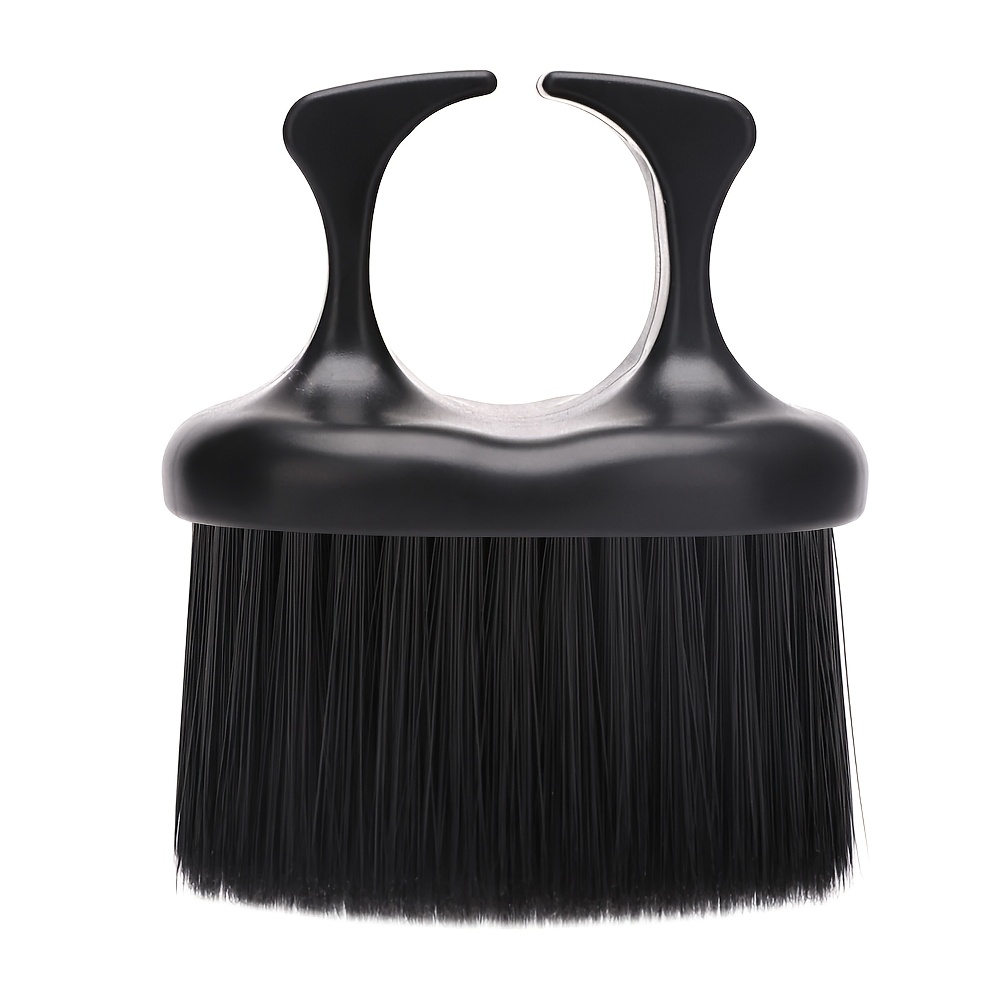 TEMU 1pc Barbertop Professional Barber Ring Brush Suitable For Pompadour Haircuts, Soft Nylon Bristle Beard & Loose Hair Brush With Ring For