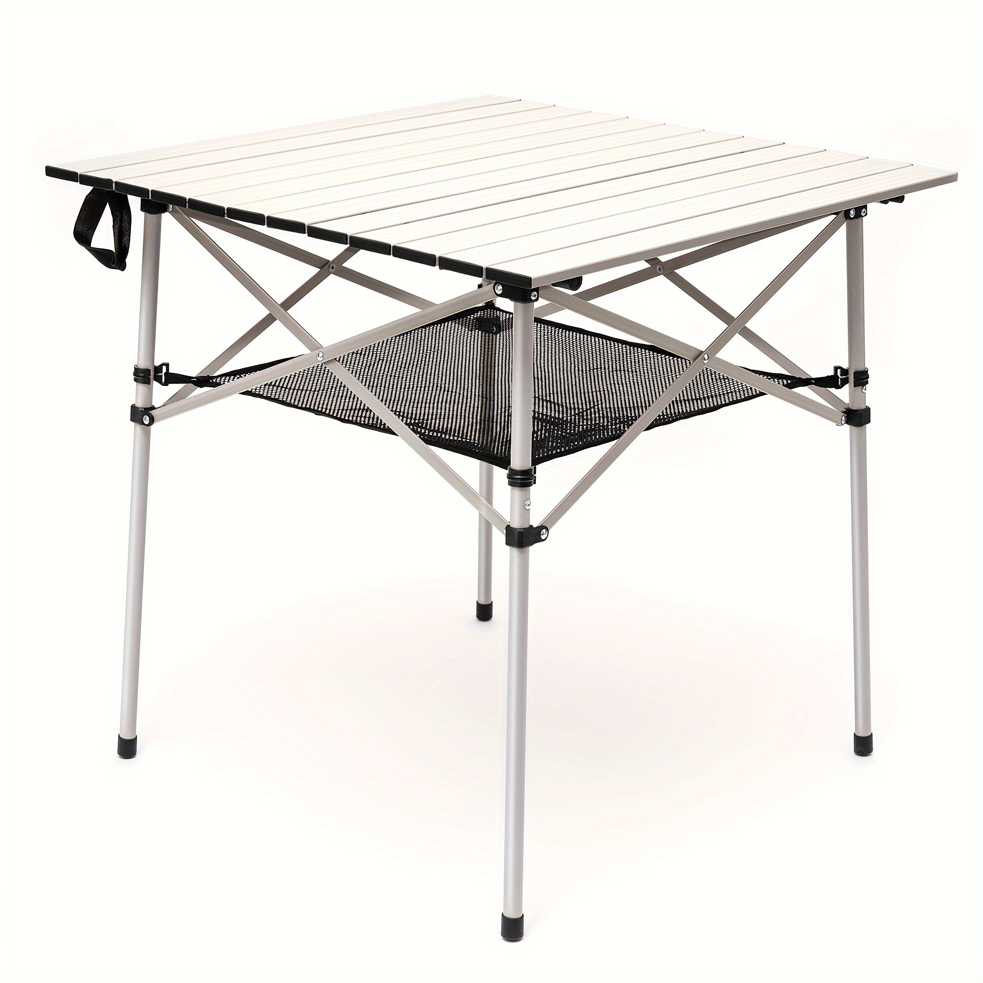 

Sunnyfeel Outdoor Folding Table | Lightweight Compact Aluminum Camping Table, Roll Up Top 4 People Portable Camp Square Tables With Carry Bag For Picnic/ Cooking/ Beach/ Travel/ Bbq