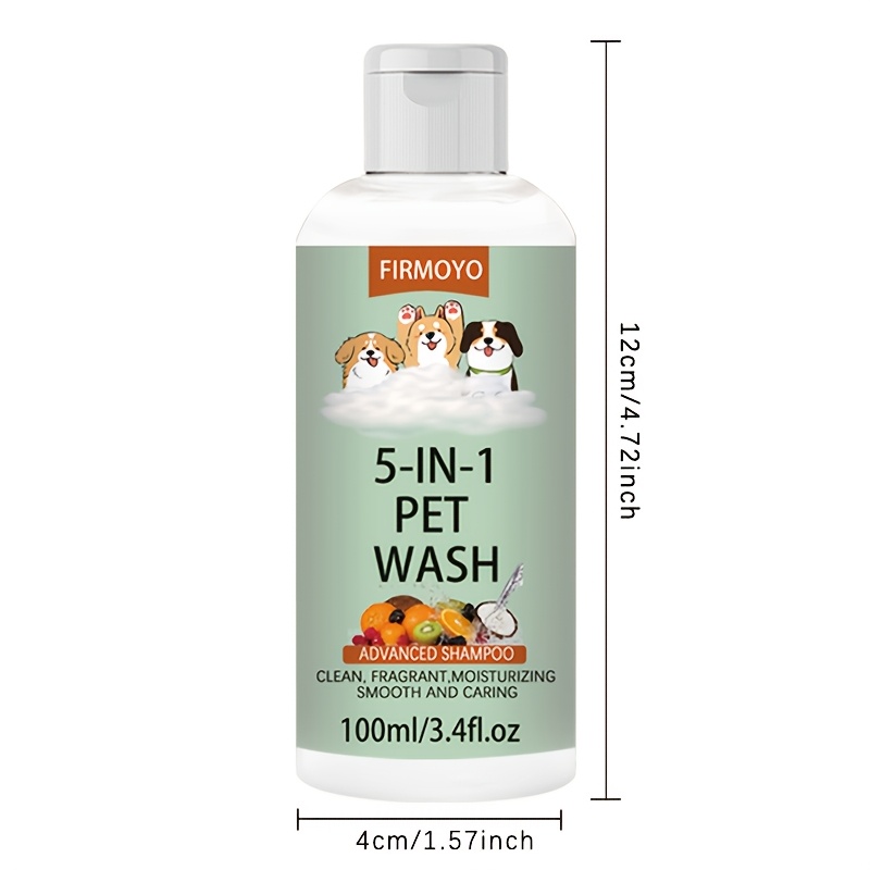 5-in-1 Pet Shampoo & Conditioner 100ml/3.4fl.oz Gently Nourishes Your Pet's Coat, Cleansing, Smoothing and Moisturising for a Fresh, Long-lasting Fragrance. Leaves Fur Softer, Shinier and Easier to Brush. Suitable for Cats and Dogs. - Image 3