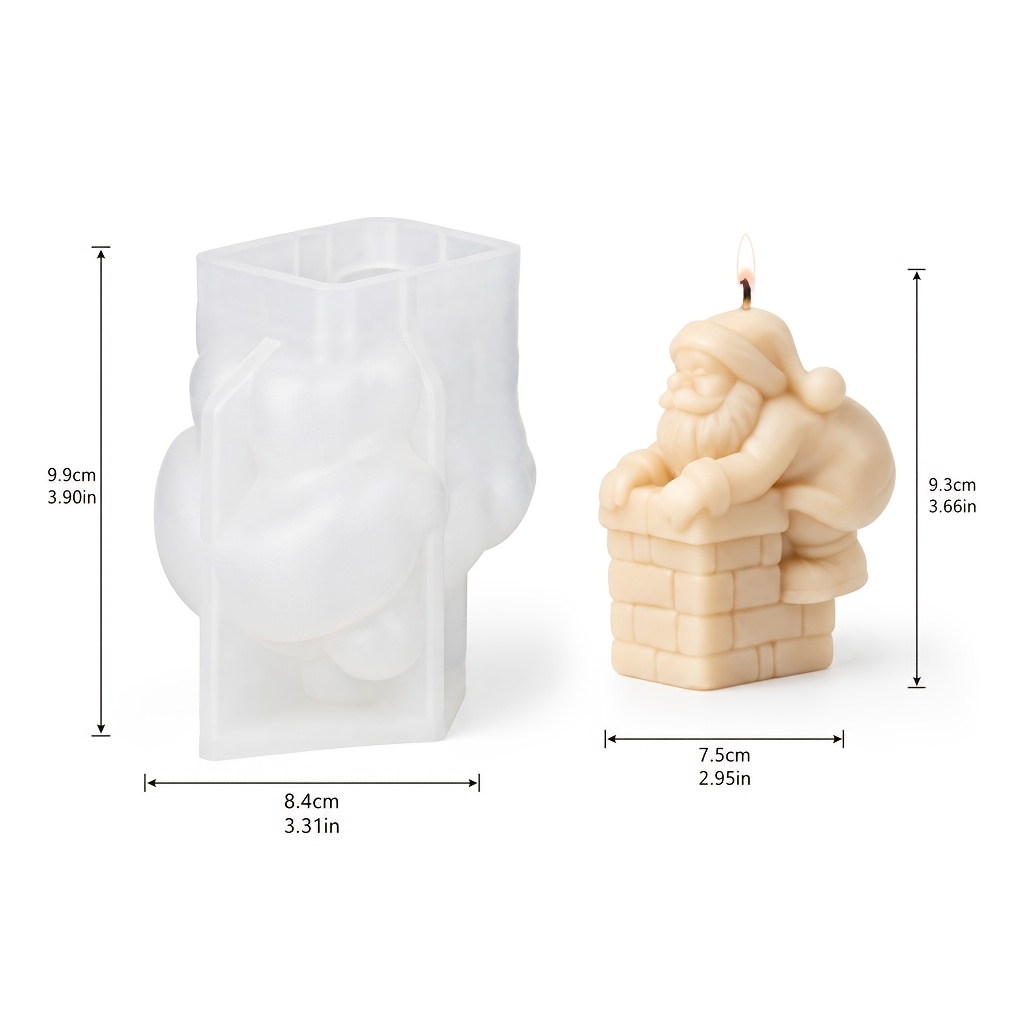 TEMU Stampo per Candele 3D in che Scale - Stampo per Candele, Decorazione Natalizia per da Scrivania , Ornamento per Feste, Regalo Natalizio a . per