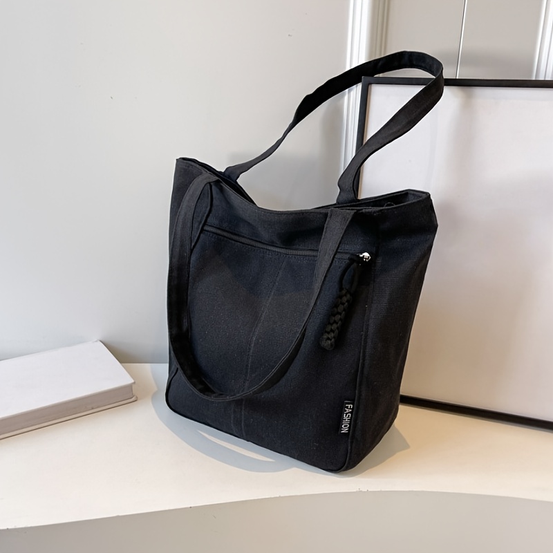 Fashionable Spacious Practical Large Bag Premium Texture Versatile Large Capacity Shoulder Bag Canvas Tote Bag Student School Bag