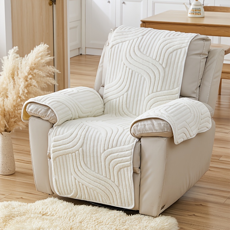 [1pc Soft Velvet Sofa Cover] 1pc Durable Pet-Friendly Soft Velvet Sofa Cover | Machine Washable Polyester Slipcover for Living Room and Office Decor | Mixed Color, 200-250gsm, Elastic-Band Couch Protector