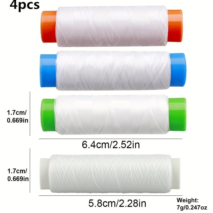Image of Ftk 4pcs Elastic Invisible Fishing Line 0.2mm 250m/273yard Per Spool Elasticated Invisible Fishing Line - Holds Lures !