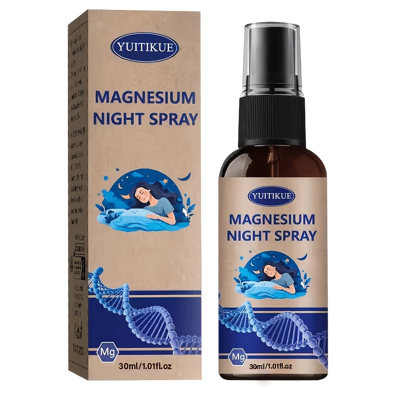 Image of Magnesium Night Spray, Magnesium Essential Oil Spray, Magnesium Chloride Oil Spray With Magnesium Lactate And Lavender Extract