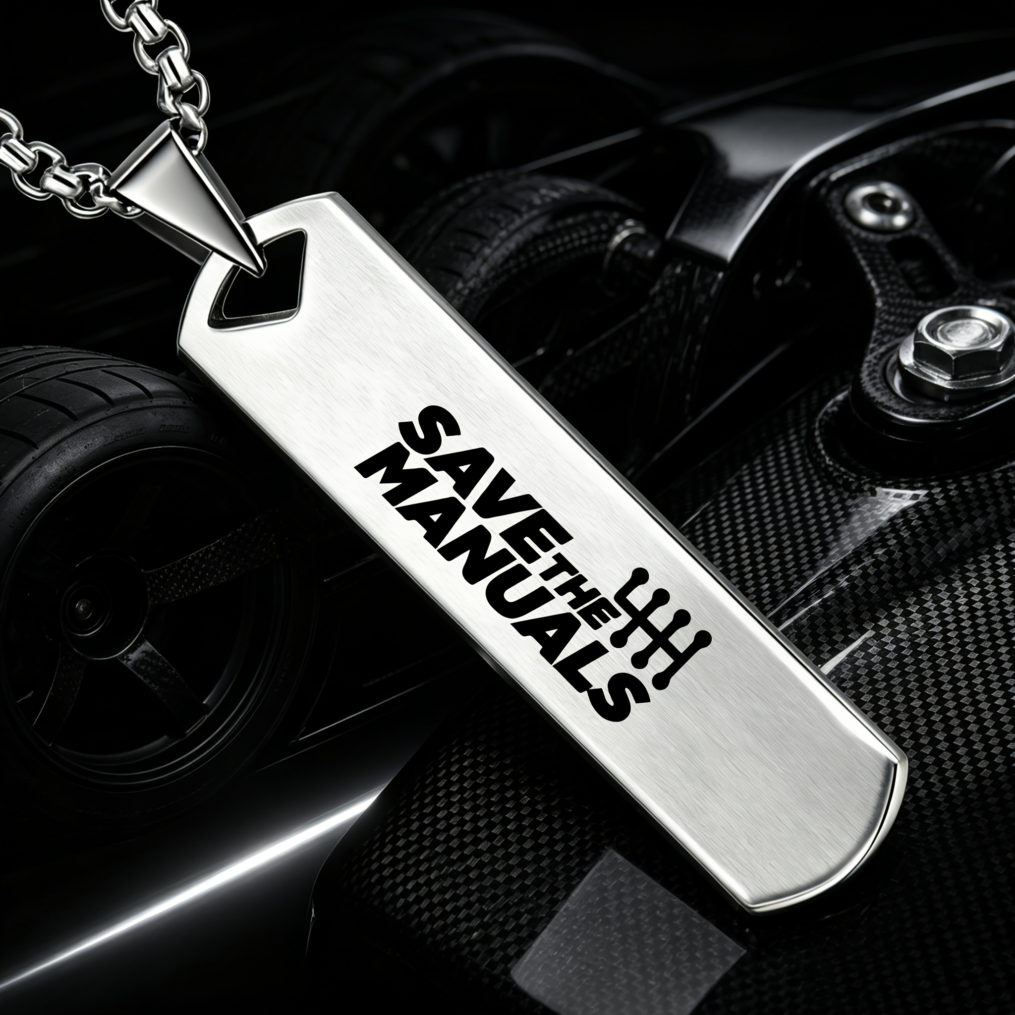 Shift Lever Pattern Design Pendant Necklace, Fun Gift