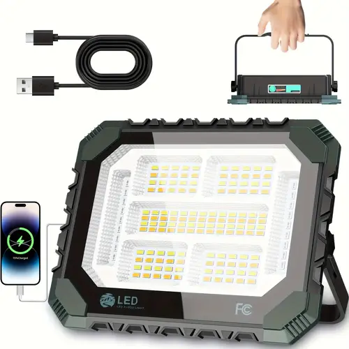 led light rechargeable magnetic worklight 3000k 4500k 6500k 16000mah battery portable outdoor working light for emergency repair camping