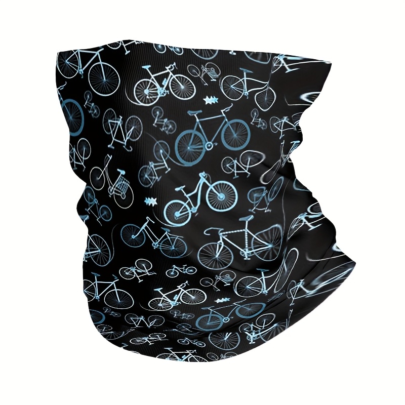 Image of 1pc Retro Print Neck Gaiter & Face Mask - Double-sided Multifunctional Scarf-like Design, Breathable Wear For Running, Outdoor Sports, - Hand Washable () - Popularity